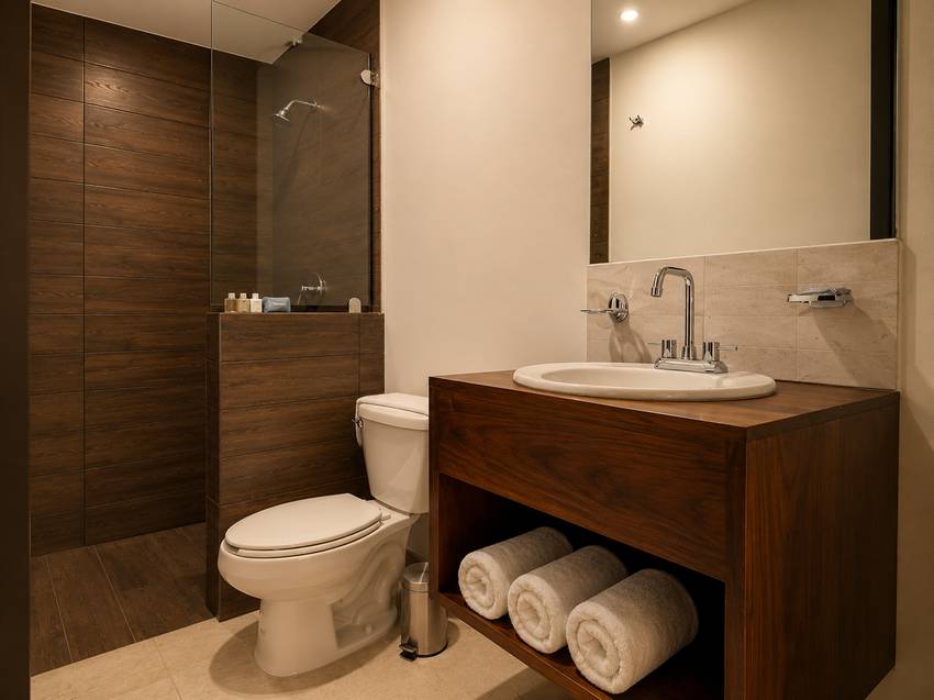 Baño de la habitación doble